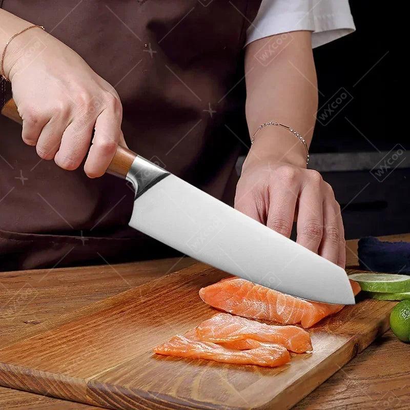 Facas Japonesas para Cozinha: Chef, Santoku, Cutelo e Filetagem