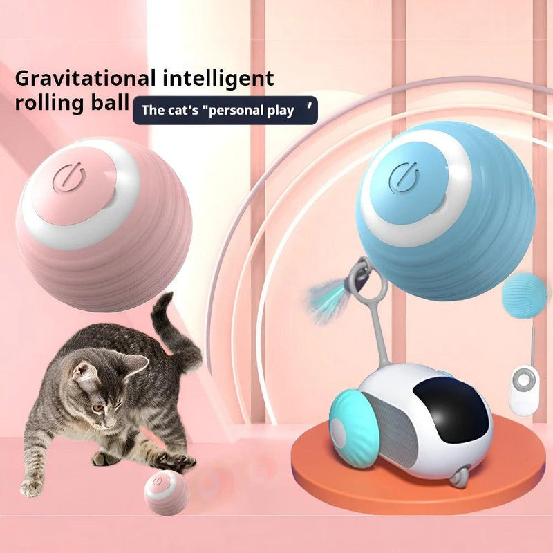 Bola interativa para gatos, brinquedo inteligente para animais de estimação, rolamento automático, bola mágica, brinquedo interativo eletrônico, acessórios para jogos de gatos